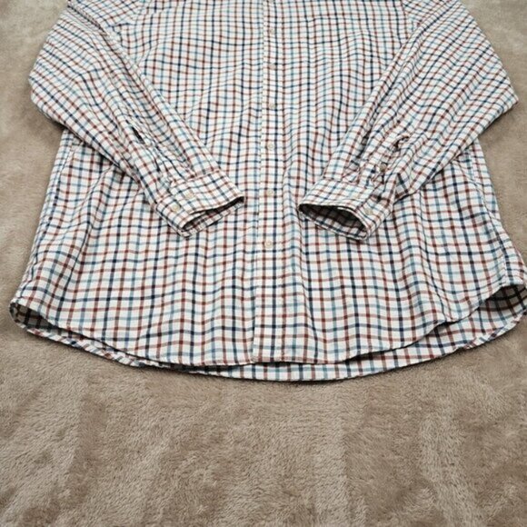 Eddie Bauer Button-Down Shirt Plaid Checkered Long Sleeve Mens Size L Tall Man - Picture 8 of 10